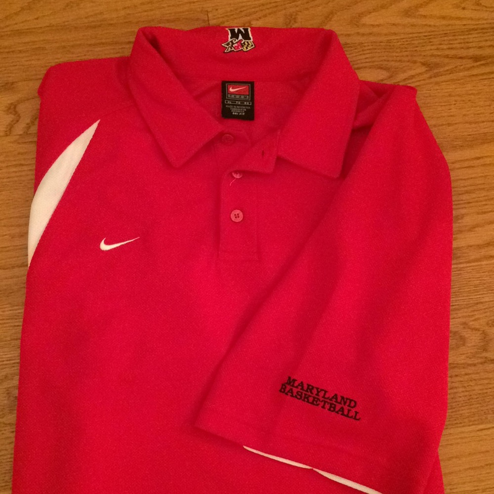 Mens Maryland TERPS Size XL Basketball Logo Polo